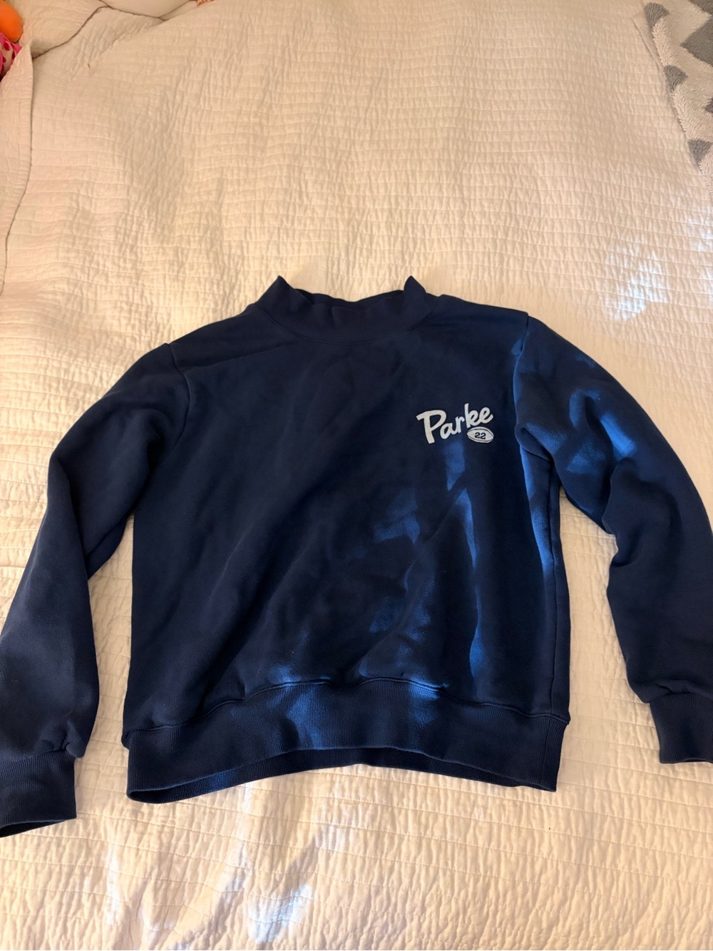 Parke Navy Mock Neck Sweatshirt - Women's Cowl & Turtleneck